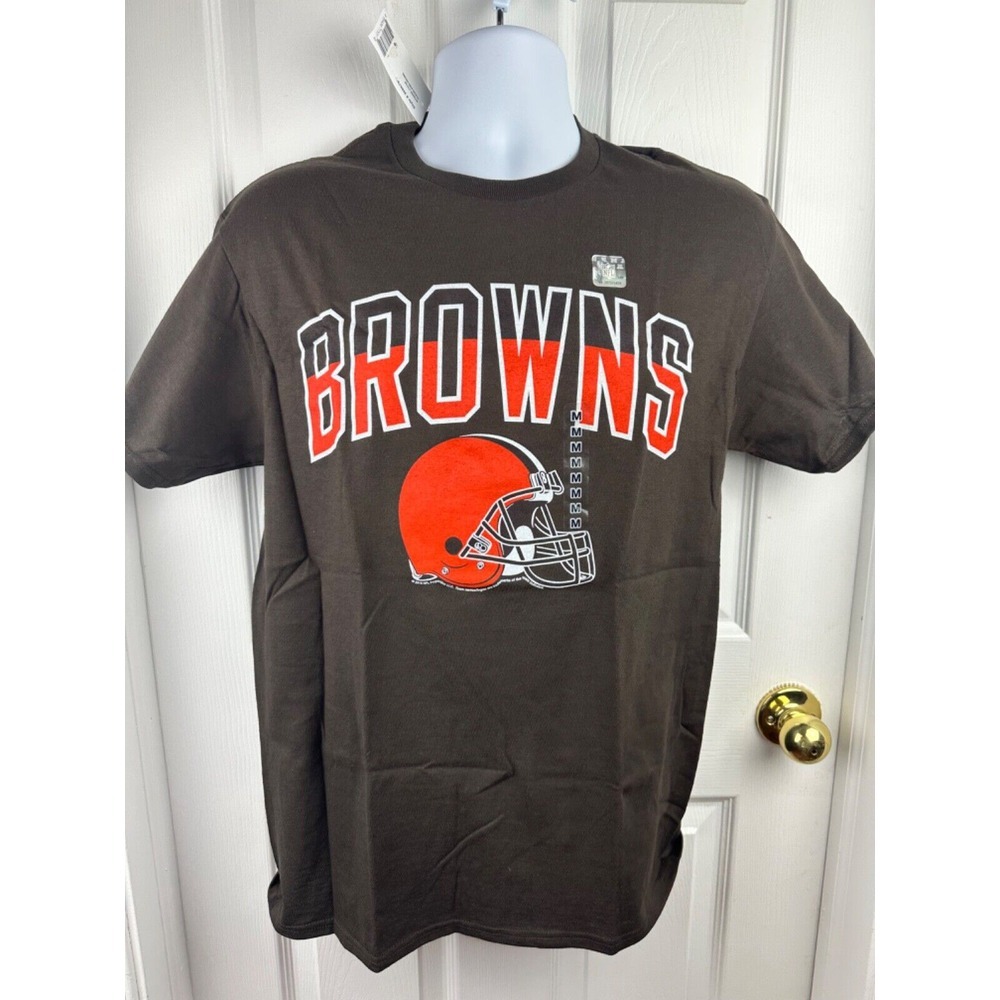 NFL Team Apparel Cleveland Browns Brown T-shirt‎ - Size M - New